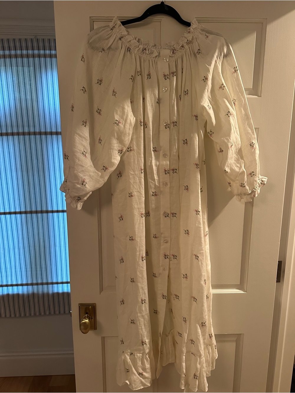 Sleeper - Cream Maxi Dress with Petite Floral Print